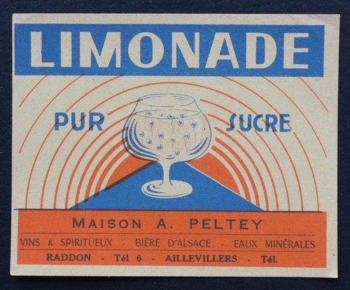Ancienne étiquette limonade - ancienne,