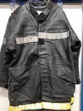 Veste Cuir Pompier Feux Ancienne Obsolète 112M