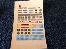 F.D.S. Automodelli N°11 Décalcomanie Miniature Modelcar Decal 1/43 Porsche etc.