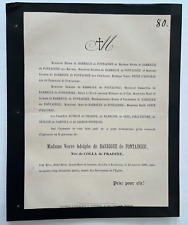 BARRIGUE FONTAINIEU COLLA PRADINE Autran Pradine FAIRE PART Sabran Ponteves 1888