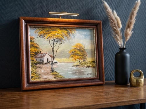 Peinture huile vintage - à, l'huile