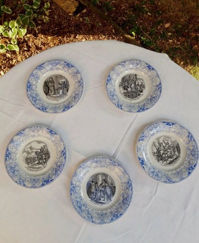 Assiettes parlantes creil et - assiettes,