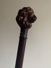 Canne de Marche pour Homme Bois Bout Tête De Lion