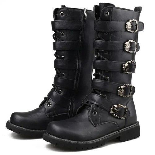 Bottes motard cuir - de, en