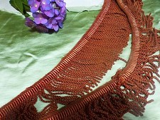 lot =1m,30 de franges soie anciennes et et la soie sauvage vert d  e au+jardin