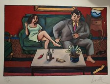 JACQUES DE LOUSTAL . SERIGRAPHIE L'Oncle Carmelo 1986 signé 55*75 Vermorel