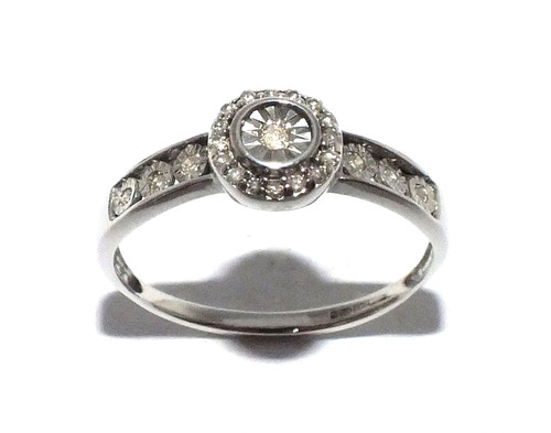 Bague blanc 9ct - 9ct, carats