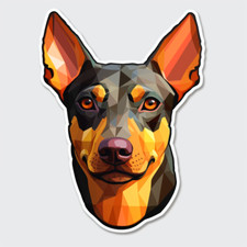 5 x 18 x 18 cm autocollants de voiture pinscher allemand autocollants pour ch...