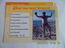 CARTE FICHE PLAISIR DE CHANTER