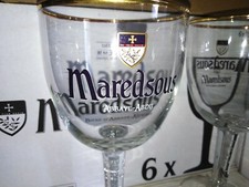 Lot de 6 verres bière maredsous 33cl tradition bénédictine no heineken leffe