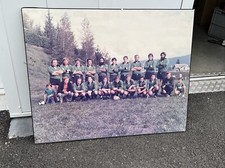 ancien cadre bois USM MONTMELIAN rugby XV 