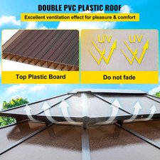 VEVOR Tonnelle De Patio En PVC