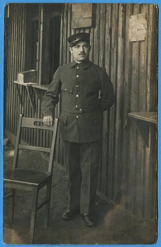 Cpa photo uniforme à - cpa,