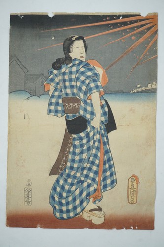 Estampe japonaise sur - , bois