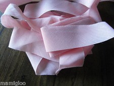 MERCERIE  RUBAN BIAIS coton rose  0.90MX3.3CM@RUBBON 
