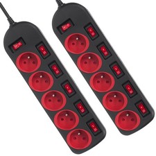 2x Bloc multiprise 5 prises