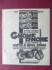 6/1935 PUB GNOME-RHONE MOTO 250 350 500 CC ORIGINAL FRENCH AD