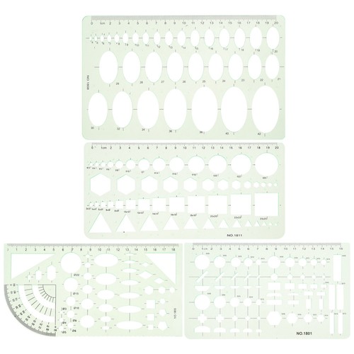 Pcs regle geometrique outil - 4,