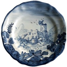 Belle Assiette Faïence Savone Italie XVIIIe Maiolica Savona Bottega del Faro