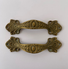 Ancienne paire de poignées meubles tiroir L Pinet en bronze esprit art déco