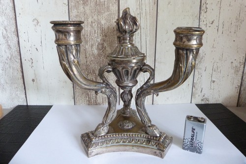 Ancien bougeoir bronze tripode