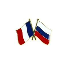 Pin's Drapeaux Jumelage France - Russie - en Acier - Jumelage - Cérémonies