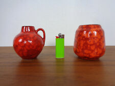 Vitré Lave Céramique Vases (2) De Scheurich 1970s Wgp