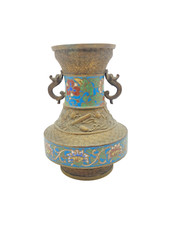 Ancien vase bronze cloisonné - ancien,