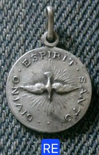 Belle Médaille Argentée 15 mm - Divino Esprit Santo (Saint Esprit Divin)