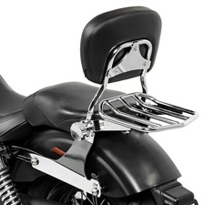 Sissy Bar avec porte bagages detachable pour Harley Dyna Street Bob 06-17 chrome