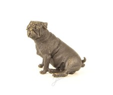 Sculpture d'un Chien "Carlin" en bronze Art Viennois d'après Franz Bergman