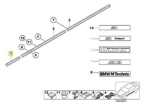 Front left fender - , molding
