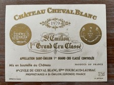 Étiquette Château Cheval Blanc 1979 - 37,5 cl