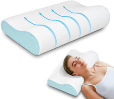 Oreiller ergonomique mémoire de forme soutien tête cou nuque sommeil réparateur