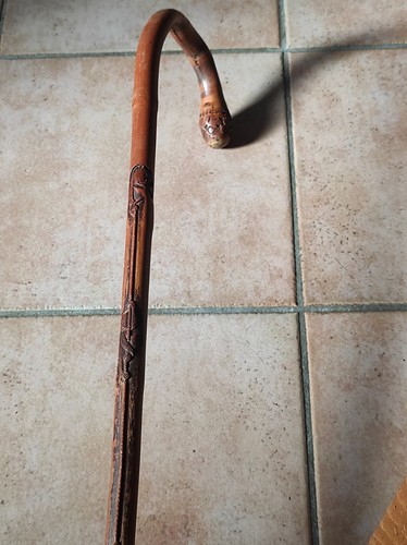 Canne marche bambou bois - canne,