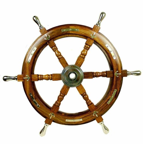 Volant bois ancien - 24",