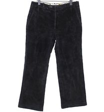 French Vintage 1950s Black Thick Corduroy Work Chore Pants W35 Made in France