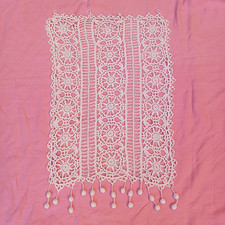 Rideau ancien crochet fait - rideau,
