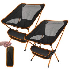Lot de 2 chaises de camping pliantes ultra légères et portables, très résista...