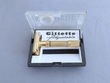 Vintage Gillette Gold Fat Boy Adjustable Safety  - rasoir réglable 1960