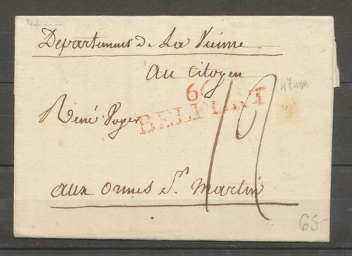 1800 lettre marque 66 - lettre,