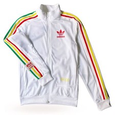 Adidas Original Chile 20 TT Track Top Veste de Sport Vintage Veste Blanc Rasta