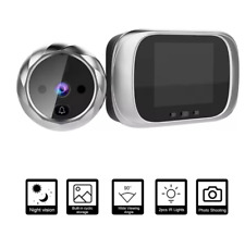 Caméra de porte numérique avec vision nocturne, judas, sonnette, vision nocturne