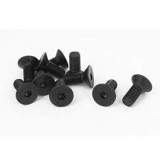 M10 X 25mm Tête Fraisée Hexagonale Prise Métriques Tournevis Noire Vis 10pcs