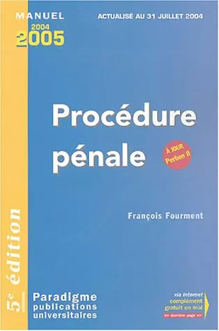 Procédure pénale françois - procédure,