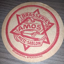 sous bock biere amos sablon lorraine leibenguth rare collection bistrot