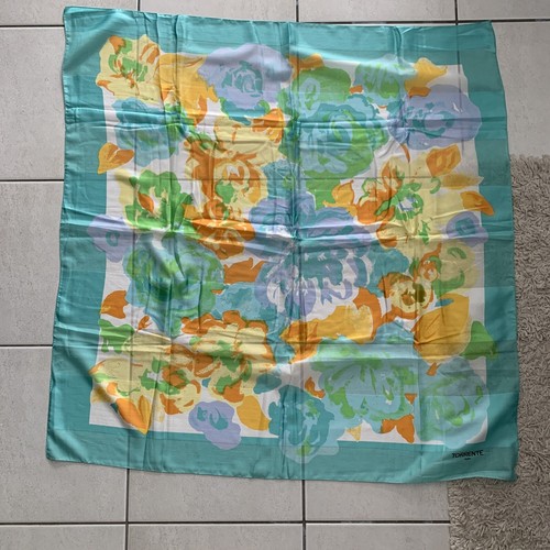 Foulard vintage signé - foulard,