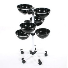 Coiffure Salon Chariot Avec 6 Demi Boules Beauté Rouleau Maintenance Cart