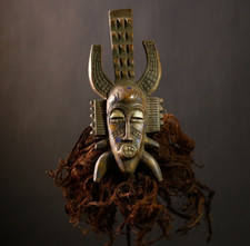 Masque facial tribal sénoufo