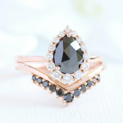 Bague mariée or rose - bague, fn
